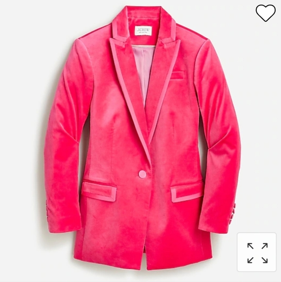 J Crew Collection Willa Blazer in Tipped Stretch Velvet - Picture 2 of 14